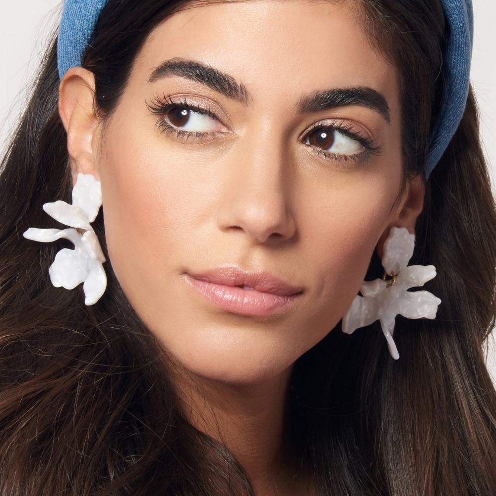 Lele Sadoughi white Lilly earrings